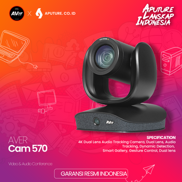 Aver CAM570 4K Dual Lens Audio Tracking Camera